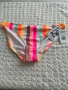 California Sunshine Multicolor Stripe Bikini Bottom - XL